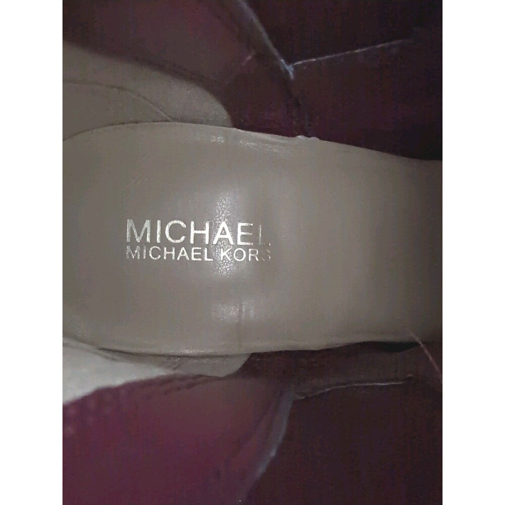 Michael Kors Magenta Suede Ankle Boots 4 Inch Heel Booties Women's Size 8 - Picture 9 of 10